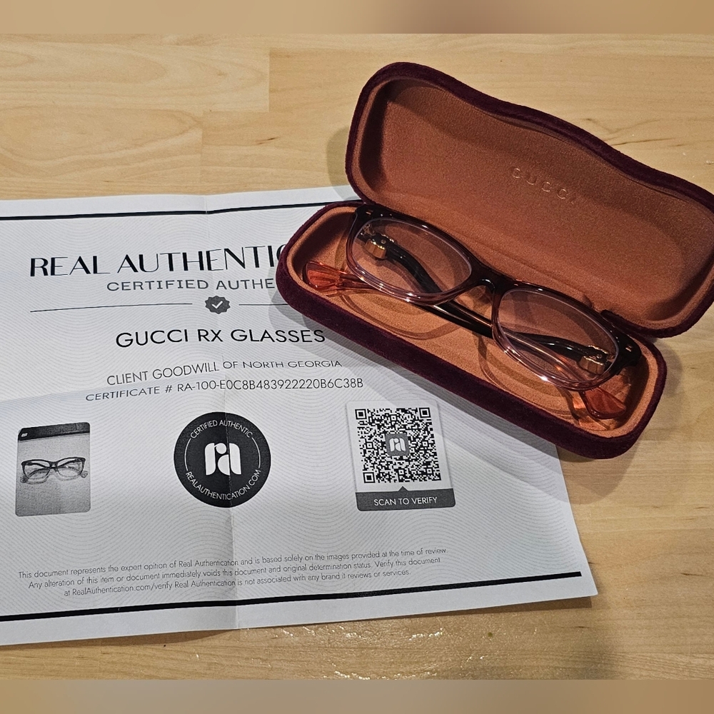GUCCI Prescription Glasses w/COA
